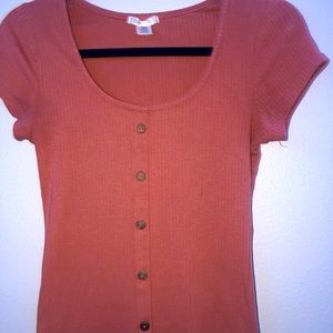 Mauve Ribbed Top (Size: M)